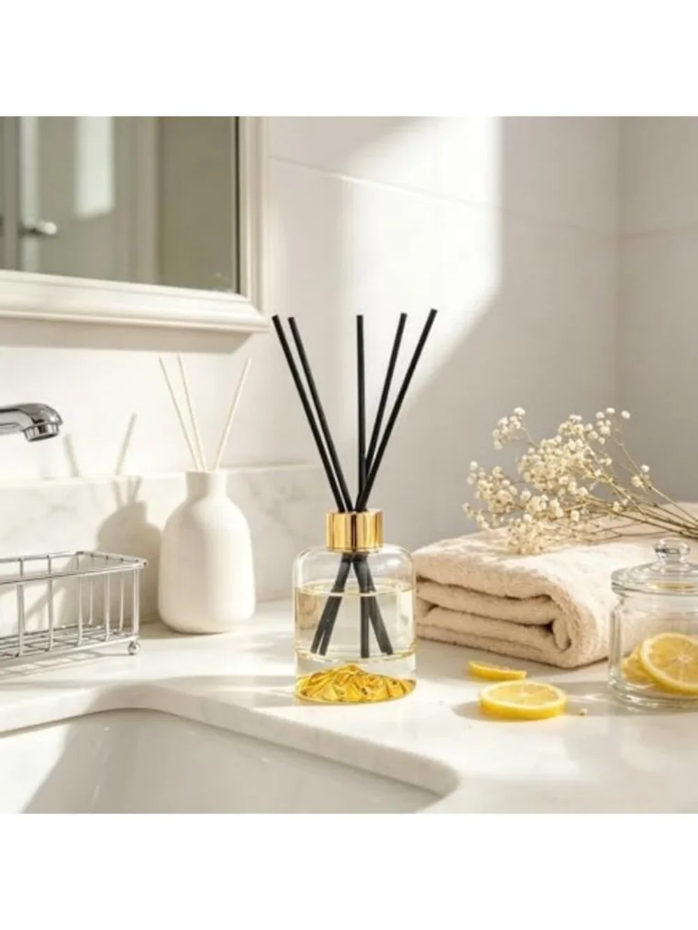 Lemon Verbena Reed Diffuser Set - 5.07 fl oz Scented Home Fragrance Decor